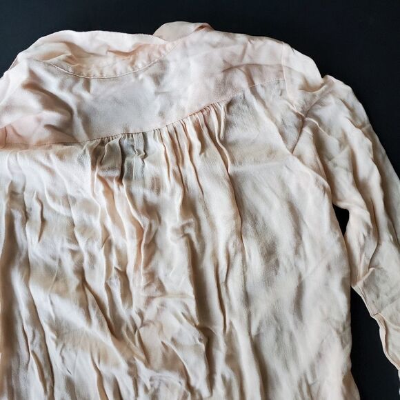 Ella Moss Pink Button down Lightweight Blouse - Picture 7 of 8